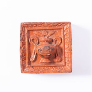 Moulded Pilgrim Flask terracotta tile