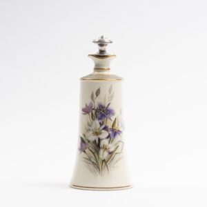 Ellis Rowan inspired, very rare Royal Worcester hand painted and signed Australian floral decorated flask
