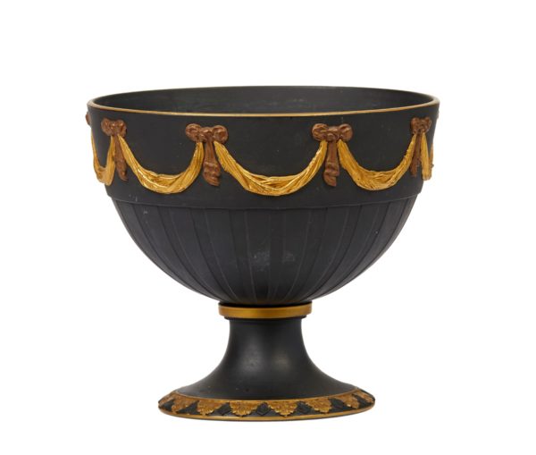wedgwood, basalt and gold footed bowl, c1880
